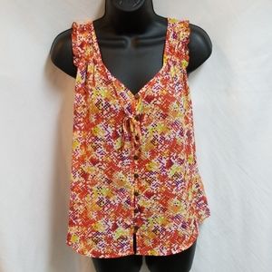 🍒 3 for $15! Gap multi color sleeveless blouse M